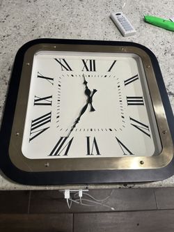 Brown Wooden Gold Trim Clock