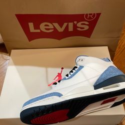 LA Los Angeles Air JORDAN 3 x Levi’s Men’s Size 9 DS Pristine