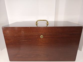 Large Antique C Georgian Style Wood Tea Caddy