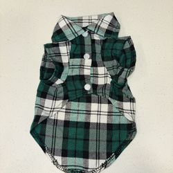 Dog flannel (green) - size S