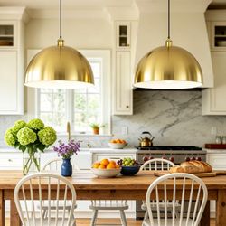 Gold Pendant Light, 16"