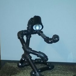 Steampunk Robot Lamp