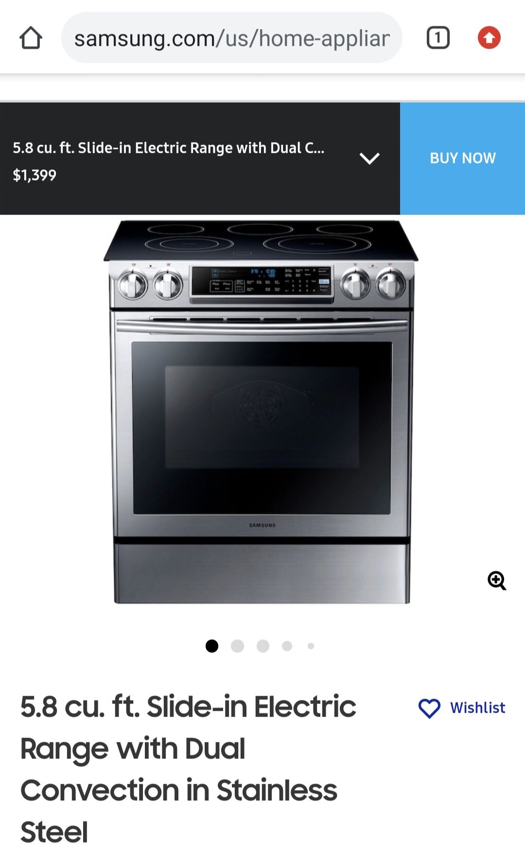 Samsung convection stove