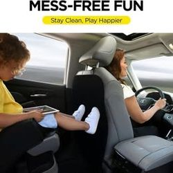 lebogner Back Seat Cover for Kids, 2 Pack X-Large Waterproof Kick Mats Backseat Protector