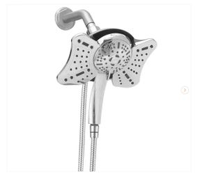 9-Spray Wall Mount Handheld Shower Head 2.5 GPM in Polished Chrome - New