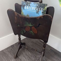 Vintage  Wood Magazine Rack