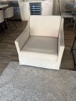 Matching swivel barrel chairs