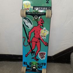 Black Out "El Diablito" Lotería Devil Skateboard Complete 8.0" Deck Red Graphic $25