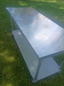 30x72 regency stainless steel table with casters