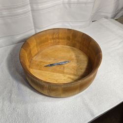 Large Vermont Bowl Company Wooden Salad Bowl - 18" Diameter, Heavy