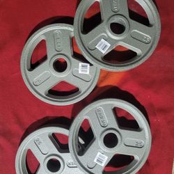 NEW. 2" HOLE WEIDER OLYMPIC PLATES TOTAL 100lbs     4-25s 
11525 S HALSTED DUNKIN DONUTS/7111.S WESTERN WALGREENS 
100$  CASH ONLY AS IS 