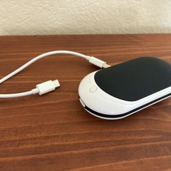 Hand warmer with charging cable