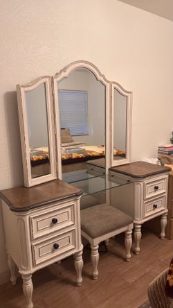 White vanity