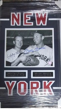 Mickey Mantle AUTOGRAPHED 8x10: framed!