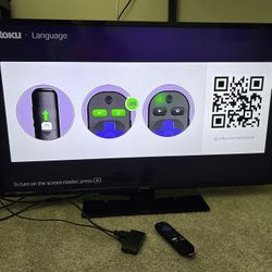 Toshiba 38in TV + Roku