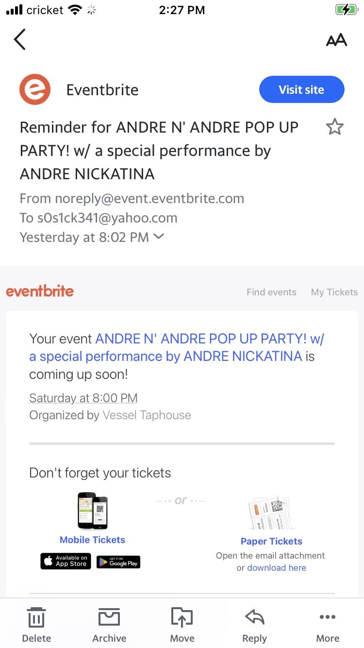 Tickets For Andre Nickatina