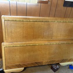 Complete Wooden Double Bed Frame & Nightstand