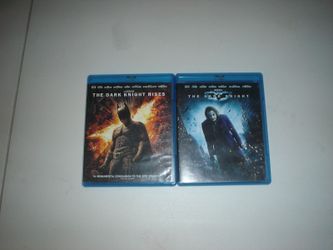 Lot Of 2 Batman Trilogy Blu-Ray Movies (The Dark Knight & The Dark Knight Rises)