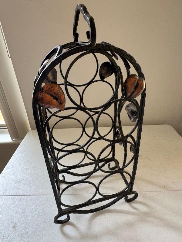 Wine Rack Antique Metal