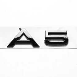 NEW For Audi A5 Rear Badge Trunk Boot Back Emblem Sticker Decal Gloss Black