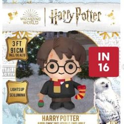 New!! 3ft (3 Ft) Pre-lit (Prelit) Inflatable Harry Potter Lawn Ornament