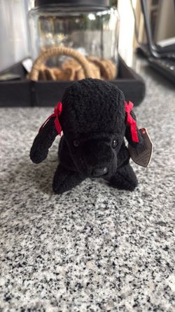 Ty Beanie Baby Black Poodle Plush with Tag
