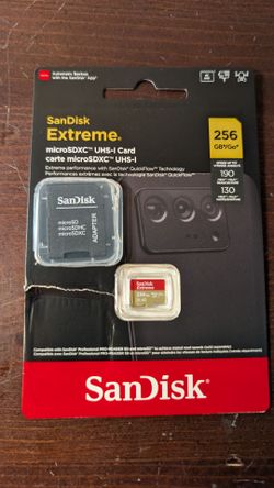 SanDisk 256GB Extreme microSD UHS I Card for 4K Video