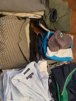 48 Pieces Men’s Clothing Lot 36,38 Pants Large XL Tops