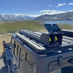 Fly Rod Locker: Lockable, Black, 72" x 9" x 7"; 2 Rod Holder, Keyed Locking, Fishing Trips, Vehicle Mounted