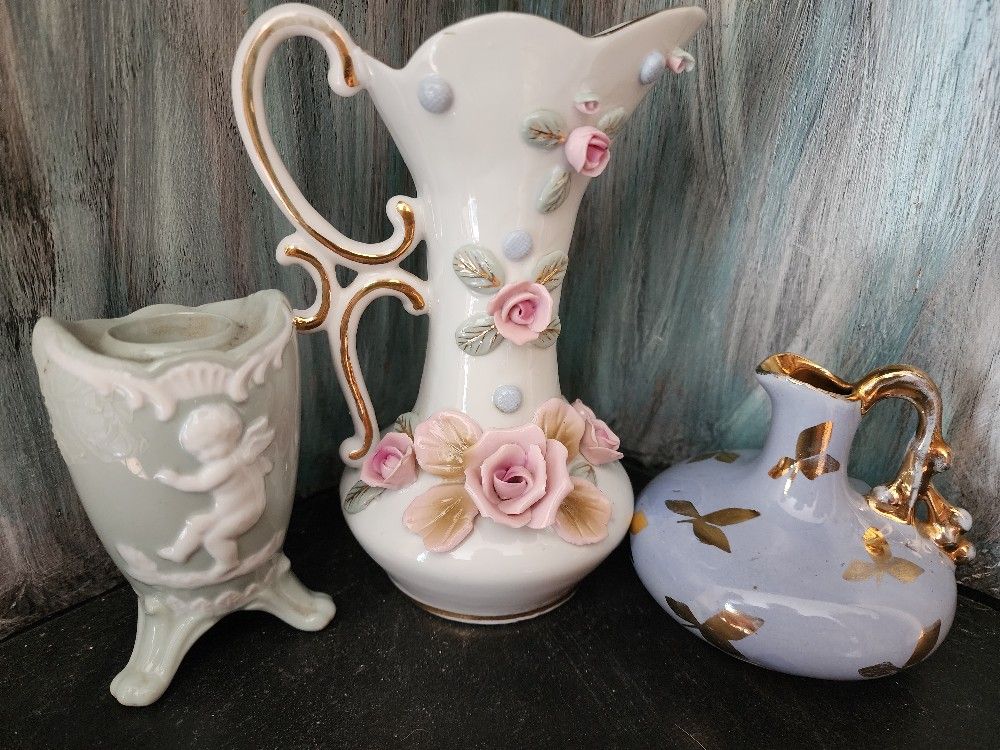Beautiful Vase, Pitcher & Candle Votive