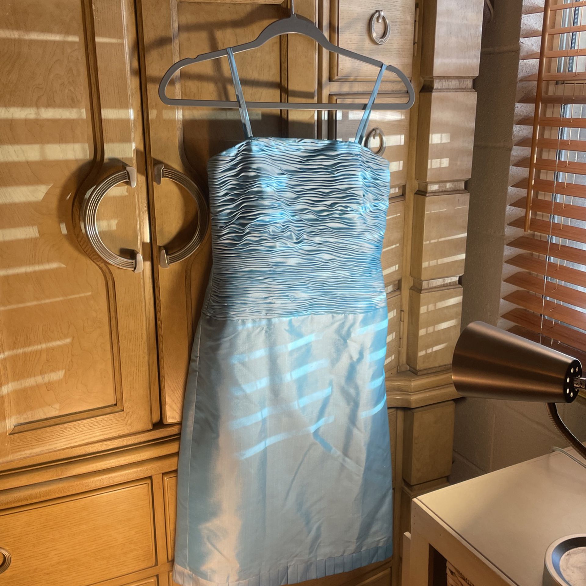 Light Blue Spaghetti Straps Dress