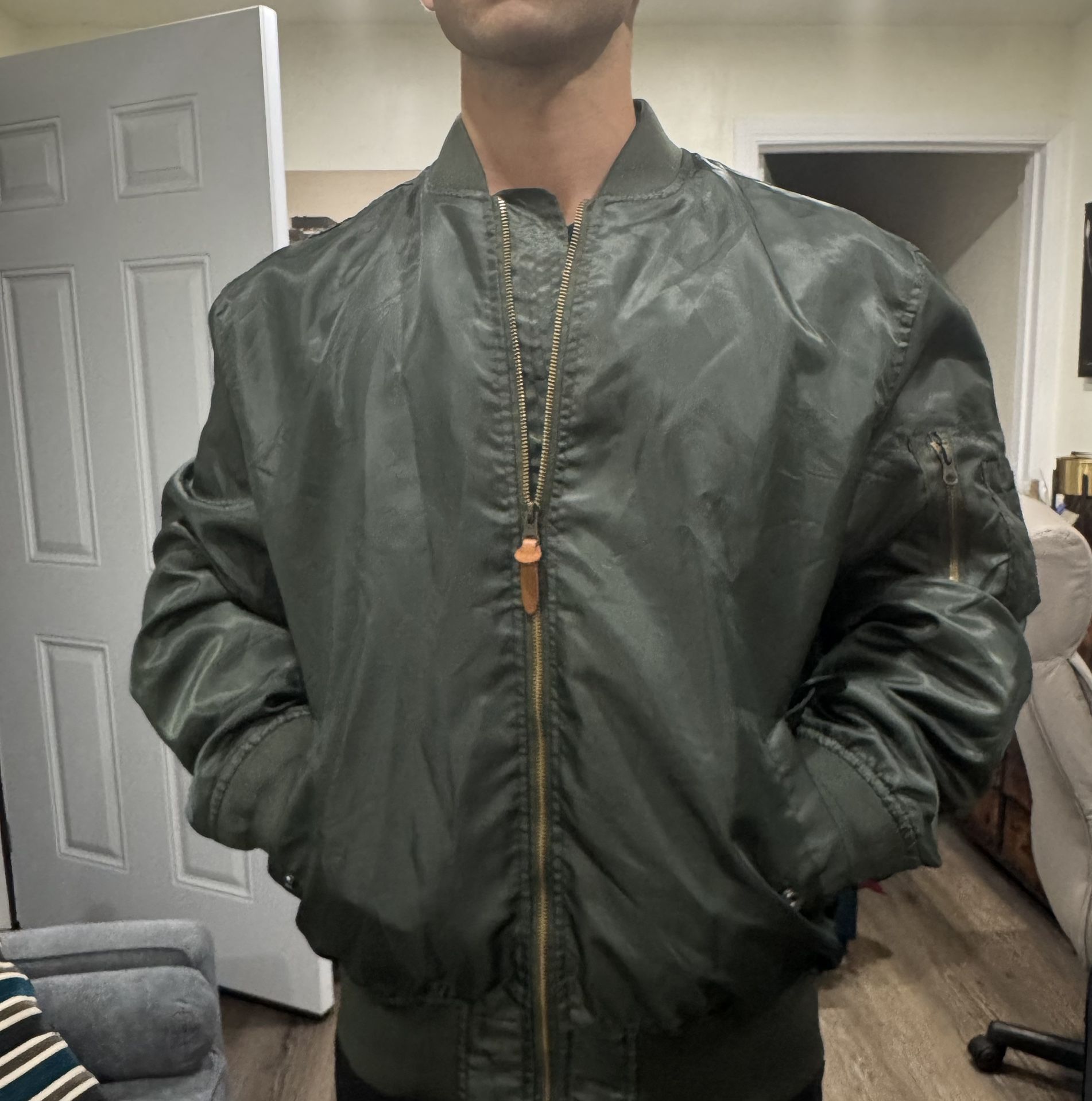 SIZE XXL BOMBER JACKET GREEN