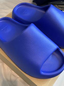 Blue Yeezy Slides