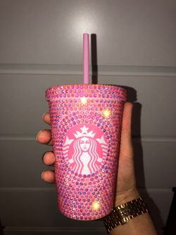 New Pink Blinged Cup
