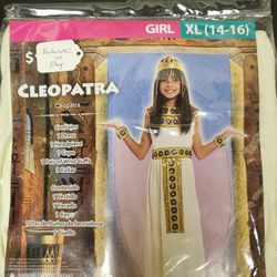 Cleopatra Girl's Halloween Stage Theater Costume XL 14-16 NEW Complete With Tags