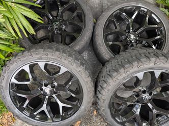 RIMS AND TIRES 24" SILVERADO ESCALADE SUBURBAN