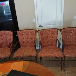 Set Of 4 Cast Iron Chairs