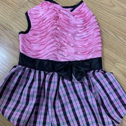 Medium Pink Layered Dog Dress