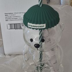 Starbucks Bearista Bear Glass 