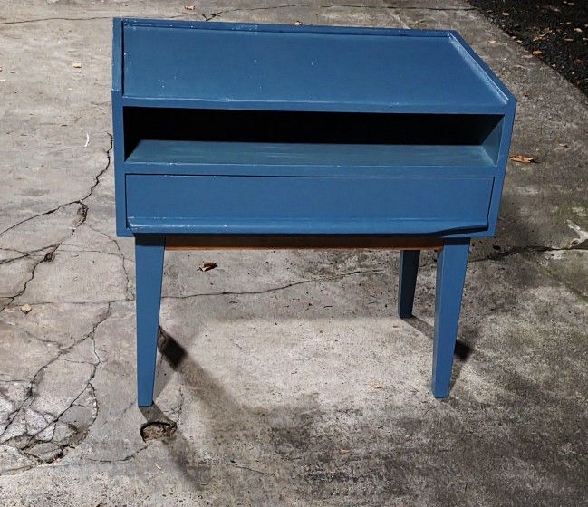 Antique Blue Side Table