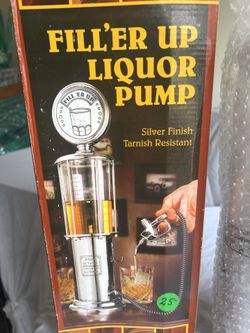 Vintage Gas Pump Style Liquor Dispenser – Fill’er Up Bar Pump 