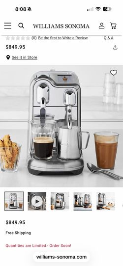 Nespresso Creatista pro espresso machine Breville