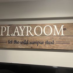 Handmade Playroom Sign