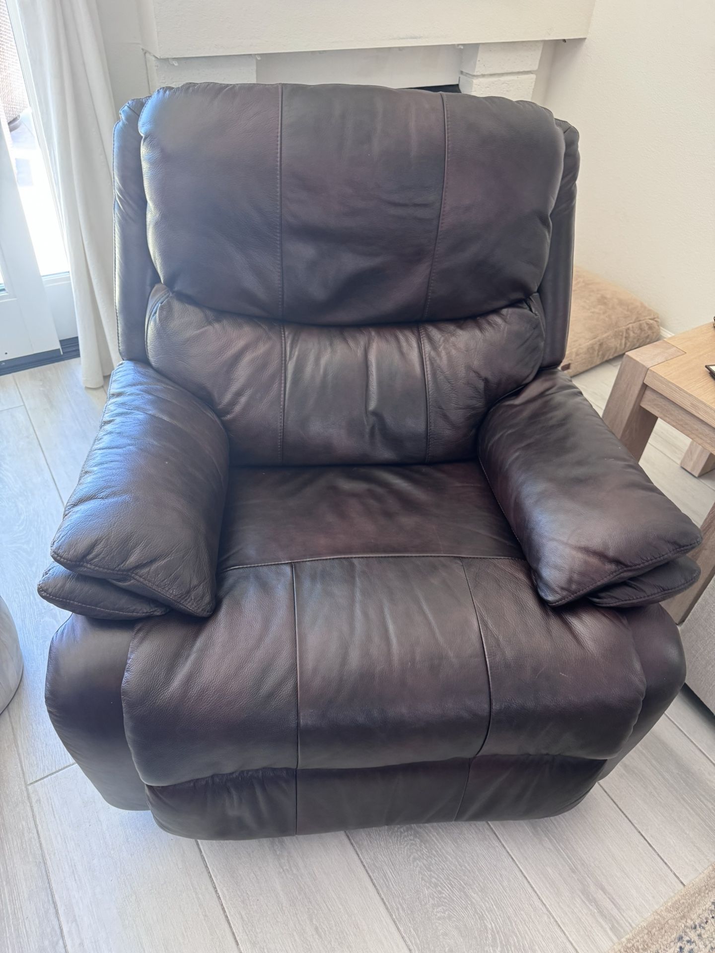 Leather Recliner Rocker