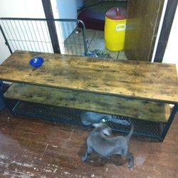 Wood And Metal Shelf