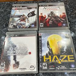 Vintage PS3 lot of 4 games.  Preowned tested