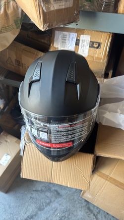 AHR Matte Black Full Face Modular Motorcycle Helmet XXL DOT certified