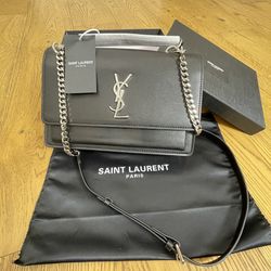 YSL Black Shoulder Bag Brand New in Box with Dust Bag