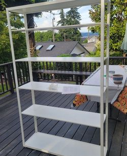 IKEA Fjälkinge Shelving Unit – White Metal Bookshelf