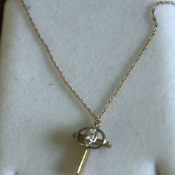 Christian Marriage Symbol Cross 1/8ctw Diamond